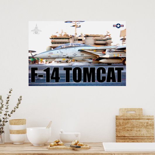 F-14 TOMCATの「起動」ポスター ポスター (キッチン)