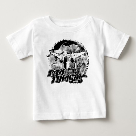 F-14 TomcatベビーロムパーTシャツ ベビーTシャツ (正面)