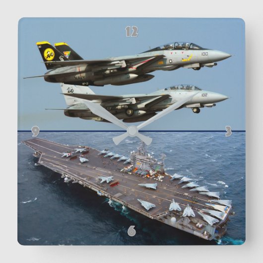 F-14 TOMCAT スクエア壁時計 (正面)