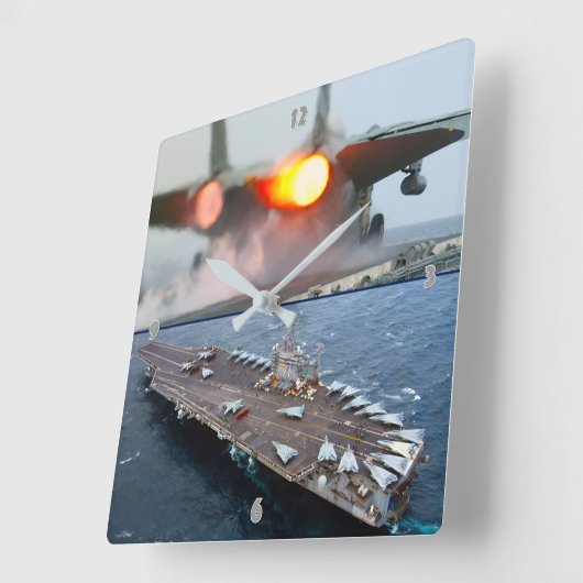 F-14 TOMCAT スクエア壁時計 (傾斜)