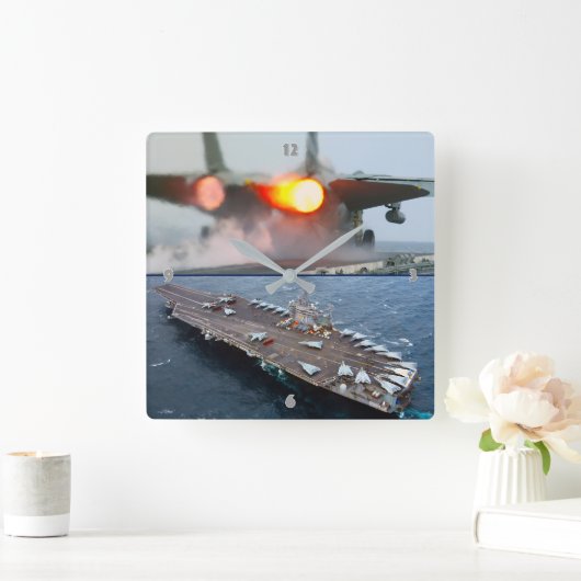 F-14 TOMCAT スクエア壁時計 (ホーム)