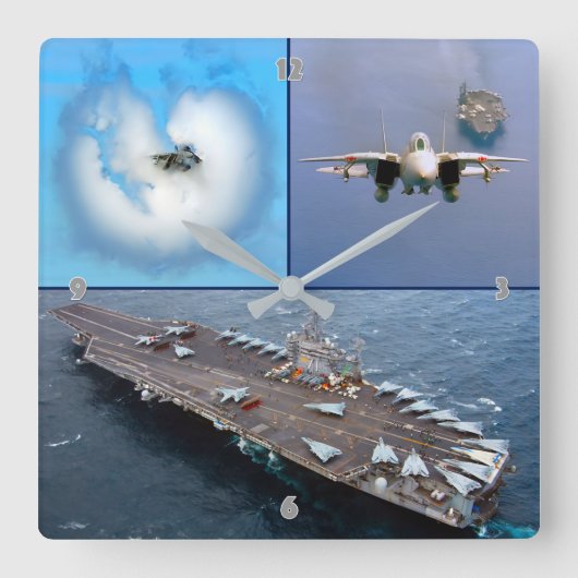 F-14 TOMCAT スクエア壁時計 (正面)