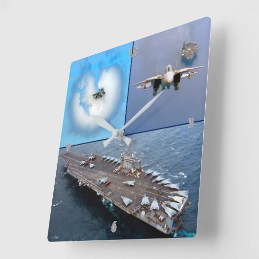 F-14 TOMCAT スクエア壁時計 (傾斜)