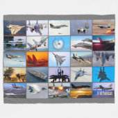 F-14 TOMCAT 「モンタージュ」 フリースブランケット (正面(横))