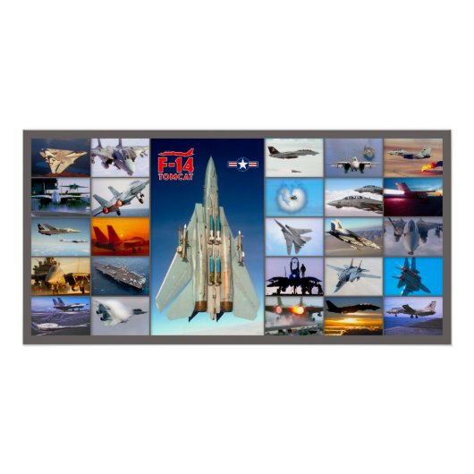 F-14 TOMCAT 「モンタージュ」 ポスター (正面)