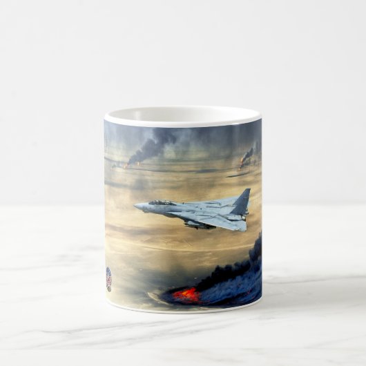 F-14 TOMCAT 「砂漠のパトロール」 コーヒーマグカップ (中央)