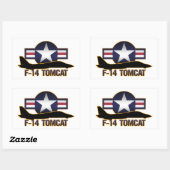 F-14 Tomcat 長方形シール (シート)