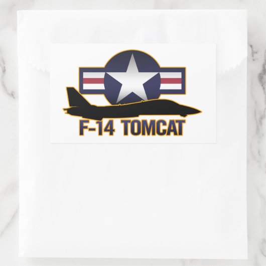 F-14 Tomcat 長方形シール (バッグ)