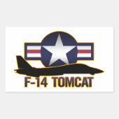 F-14 Tomcat 長方形シール (正面)