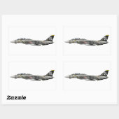 F-14 Tomcat 長方形シール (シート)