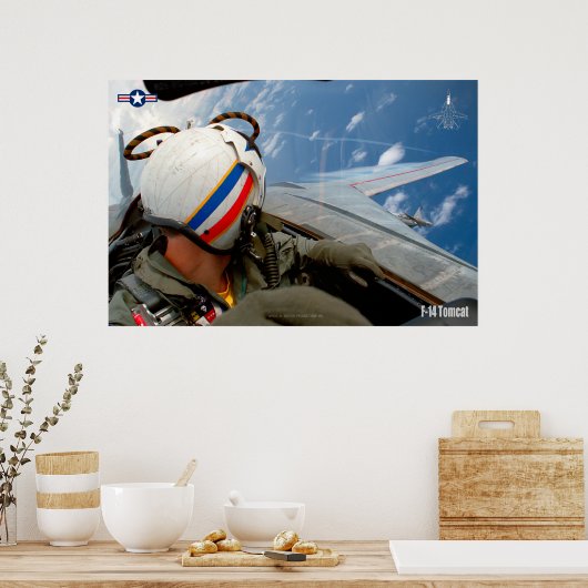 F-14 TOMCAT 「CHECK SIX」ポスター ポスター (キッチン)