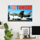 F-14 TOMCAT 「HOOK DOWN」ポスター ポスター (ホームオフィス)