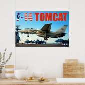 F-14 TOMCAT 「HOOK DOWN」ポスター ポスター (キッチン)