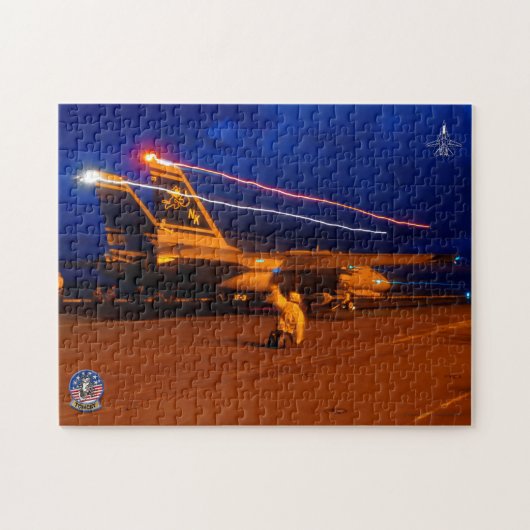 F-14 TOMCAT 「NIGHT LAUNCH」(11x14インチ) ジグソーパズル (横)