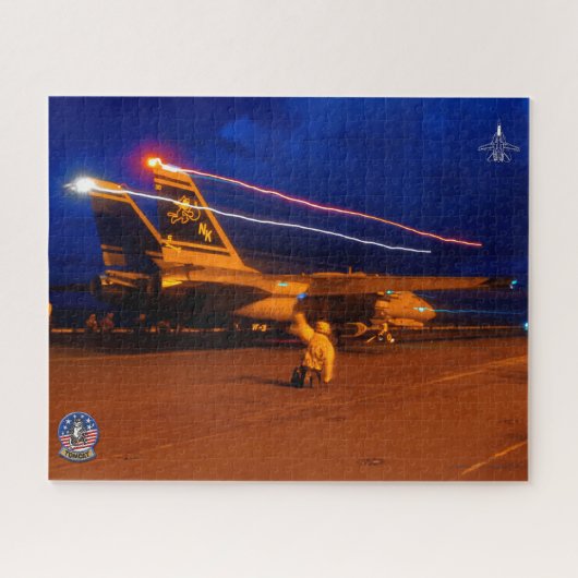 F-14 TOMCAT 「NIGHT LAUNCH」（16x20インチ） ジグソーパズル (横)
