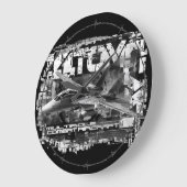 F-14 Tomcat Round (Large)アクリル製壁時計 ラージ壁時計 (傾斜)