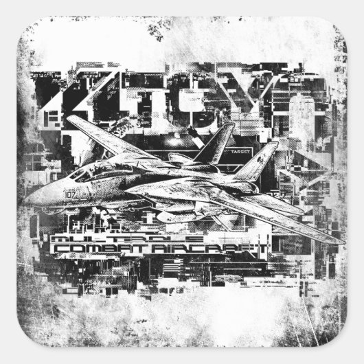 F-14 Tomcat Squareステッカー スクエアシール (正面)