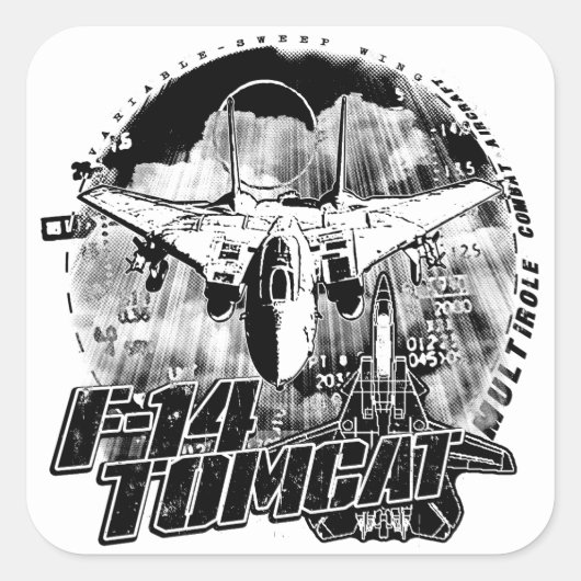 F-14 Tomcat Squareステッカー スクエアシール (正面)
