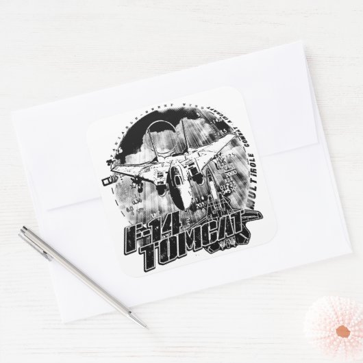 F-14 Tomcat Squareステッカー スクエアシール (封筒)