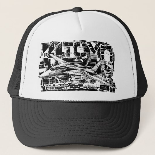F-14 Tomcat Trucker Hat Trucker Hat キャップ (正面)