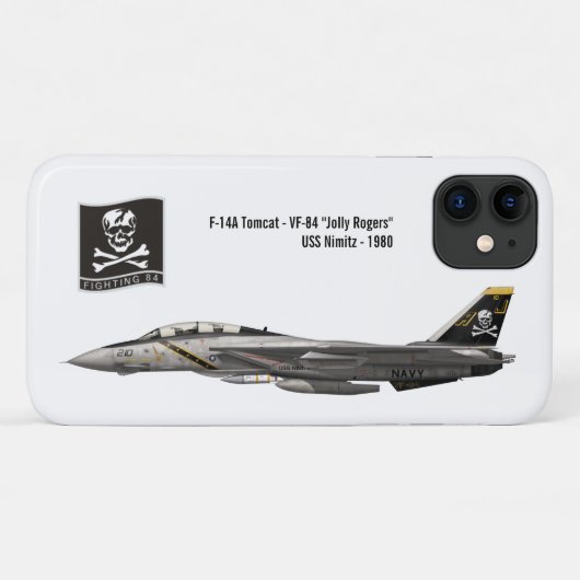 F-14 Tomcat VF-84 Jolly Rogers  Case-Mate iPhoneケース (裏面(横))