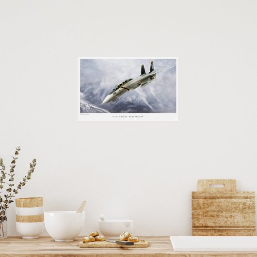F-14A TOMCAT VF-84 JOLLY ROGERS ポスター (キッチン)