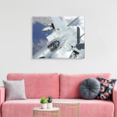 F-15イーグルは遠くにKC-135から引く キャンバスプリント (インサイチュ (リビング))