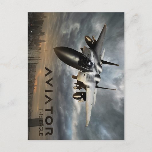 F-15イーグルジェット戦闘機 ポストカード (正面)