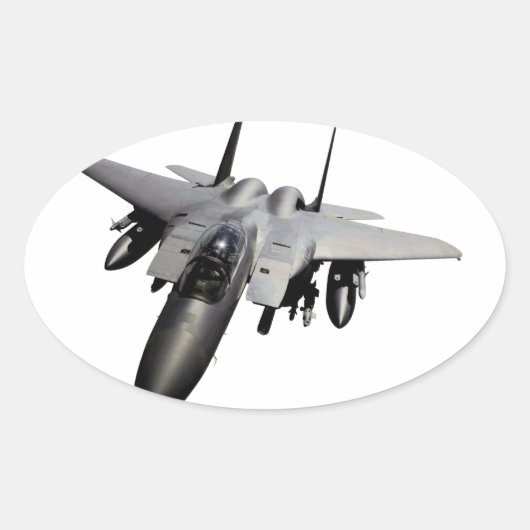 F-15イーグルジェット戦闘機 楕円形シール (正面)