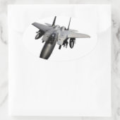 F-15イーグルジェット戦闘機 楕円形シール (バッグ)
