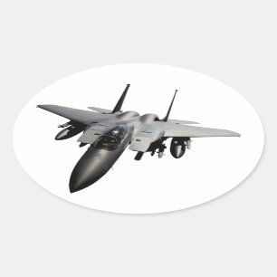 F-15イーグルジェット戦闘機 楕円形シール