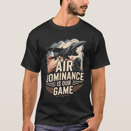 F-15イーグルジェット: 制空権は我々のゲームギフト Tシャツ (正面)