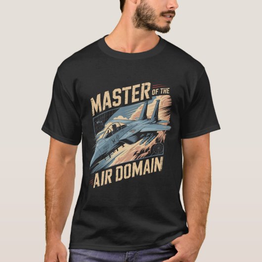 F-15イーグルジェット:航空戦闘のマスターギフト Tシャツ (正面)