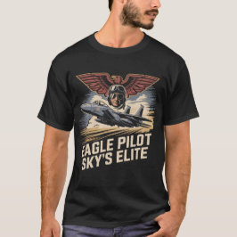 F-15イーグルパイロット スカイのエリート軍用航空 Tシャツ