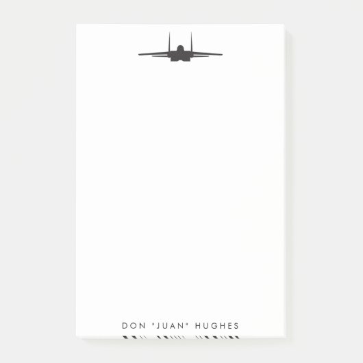 F-15イーグル戦闘機ジェットカスタム文字 ポストイット (正面)