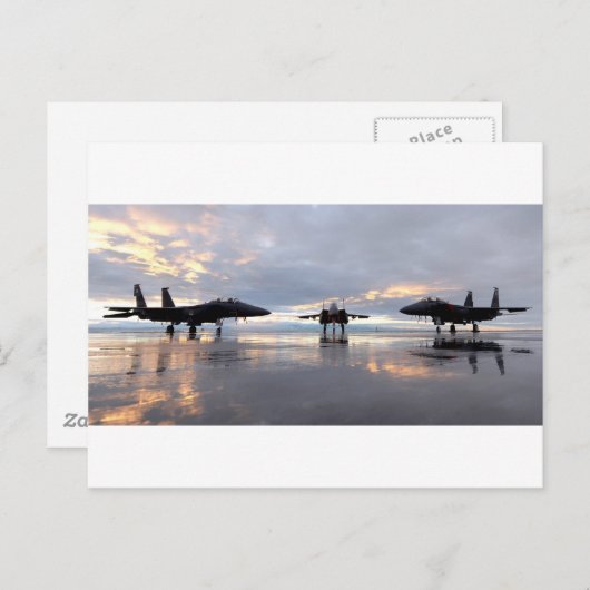 F-15イーグル戦闘機ジェット ポストカード (正面/裏面)