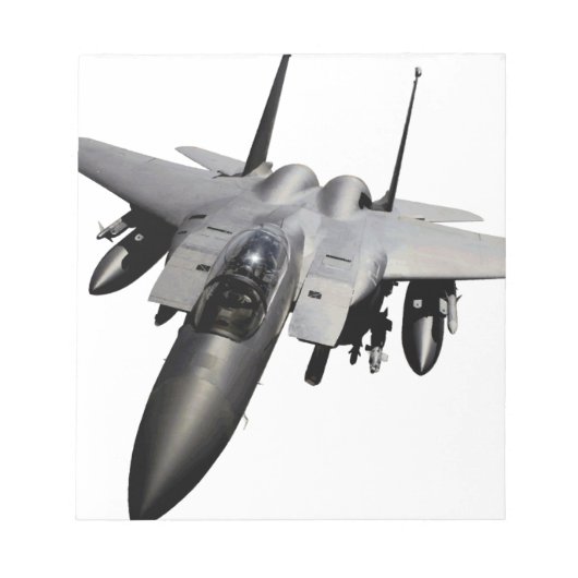 F-15イーグル戦闘機 ノートパッド (正面)