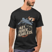 F-15イーグル戦闘機: 速い、凶猛で、無敵の戦闘機ギフト Tシャツ (正面)