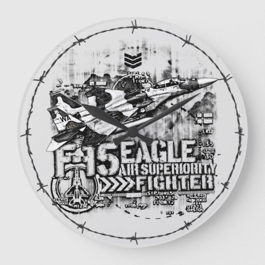 F-15イーグル ラージ壁時計 (正面)