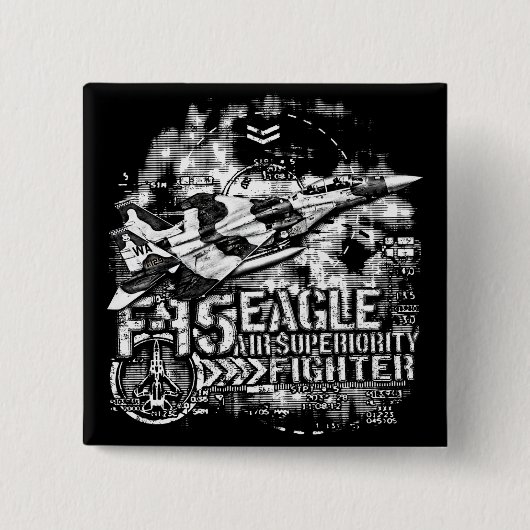 F-15イーグル 缶バッジ (正面)