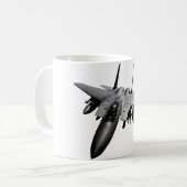 F-15ワシのジェット戦闘機 コーヒーマグカップ (正面左)