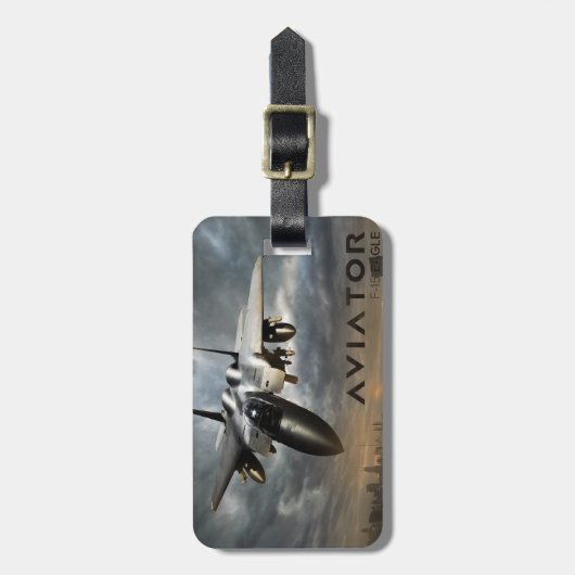 F-15ワシのジェット戦闘機 ラゲッジタグ (正面縦)