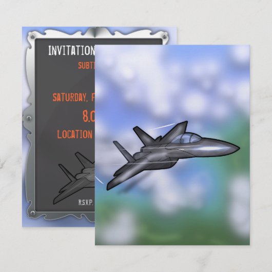 F-15戦闘機 招待状 (正面/裏面)