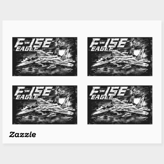 F-15 Eagle Rectangleスタンプ 長方形シール (シート)