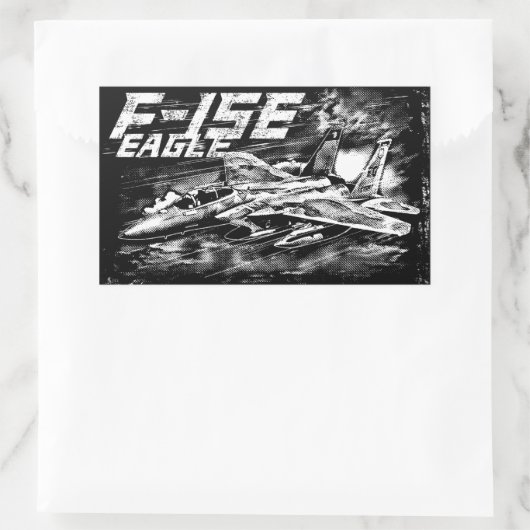 F-15 Eagle Rectangleスタンプ 長方形シール (バッグ)
