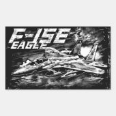 F-15 Eagle Rectangleスタンプ 長方形シール (正面)