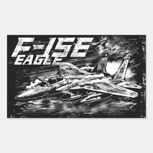 F-15 Eagle Rectangleスタンプ 長方形シール (正面)