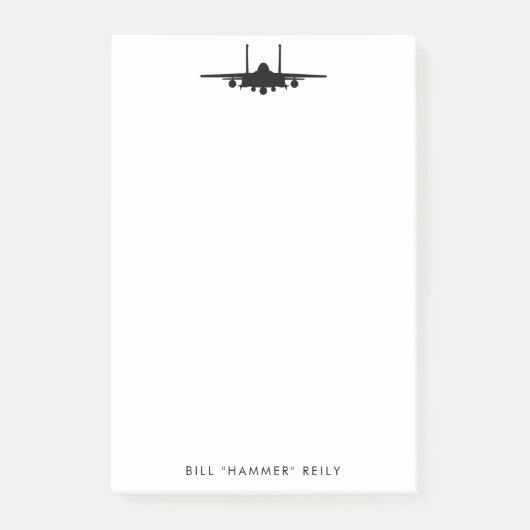 F-15 Strike Eagle Fighter Jetメモパーソナライズされた帳 ポストイット (正面)