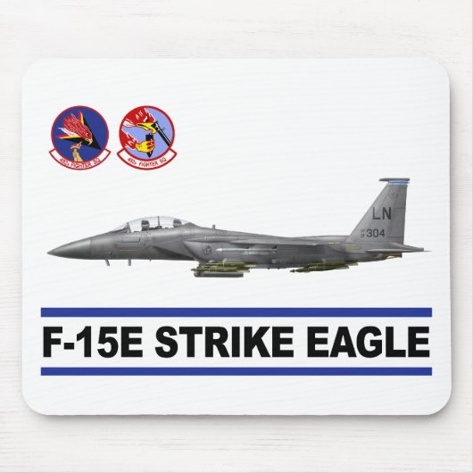 F-15Eの殴打のワシの492nd要撃飛行隊 マウスパッド (正面)