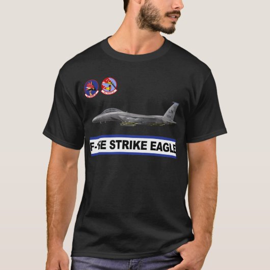F-15Eの殴打のワシの492nd要撃飛行隊 Tシャツ (正面)